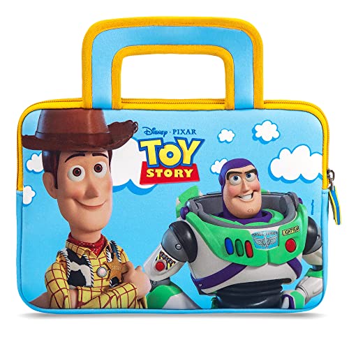 Pebble Gear Toy Story 4 Carry Bag - Universal Neoprene Kids carrry Bag in Pixar Toy Story 4-Design, for 7' Tablets (Fire 7 Kids Edition, Fire HD 8 case), Durable Zip, Woody and Buzz Lightyear